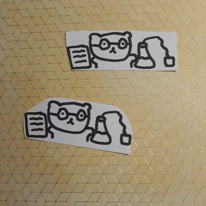 

A675 Warm Hugs Bear scientist Big stiker bisa di warnai dan cocok untuk jurnal