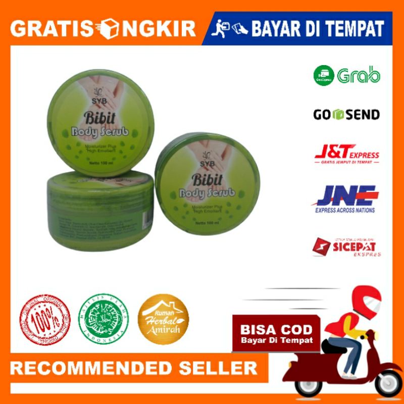 BODY SCRUB Bibit Pemutih Original SYB Bibit Body Scrub Moisturizer Plus High Emollient 100ml Mengangkat Sel Kulit Mati Asli Original Bisa COD