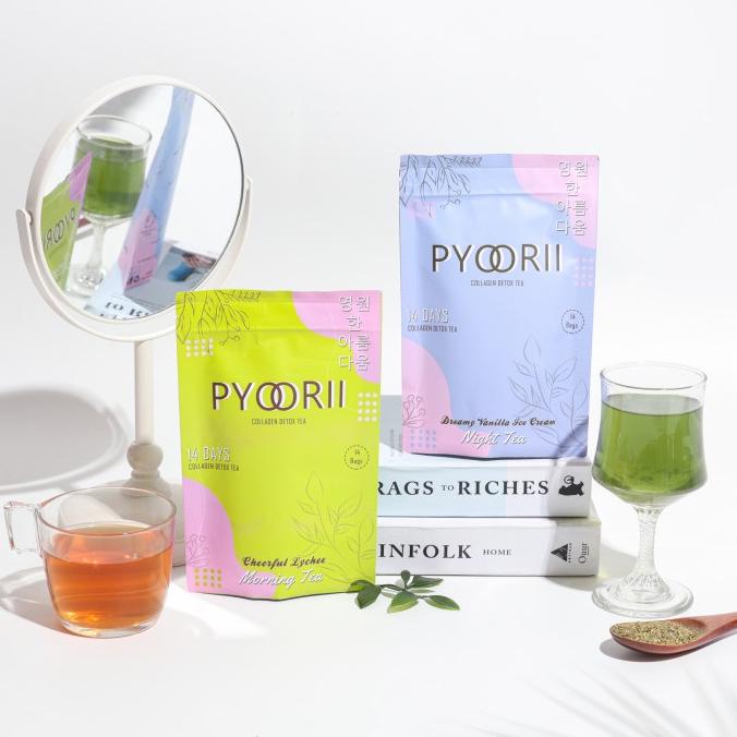 

[COD] Pyoorii Collagen Detox Tea (Morning dan Night) - 28 Tea Bag [COD]