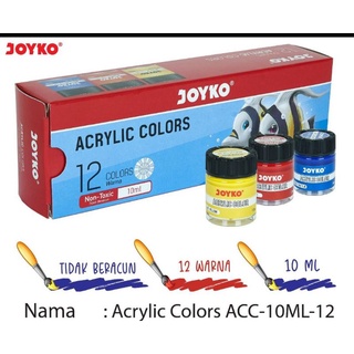 Cat Acrylic Joyko AAC-10 ml 12 warna (1set)