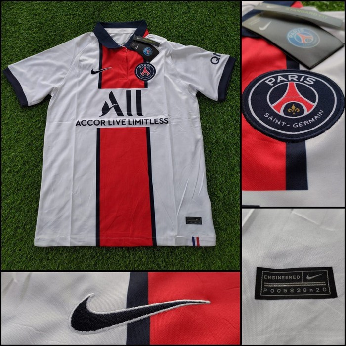 JERSEY PSG 2021 2020 AWAY PUTIH TERBARU PREMIUM QUALITY KUALITAS JAMINAN TERBAIK