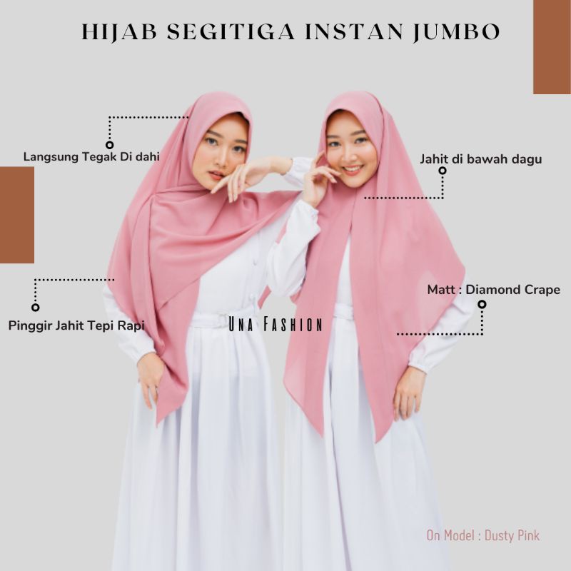 Jilbab Segitiga instan Jumbo diamond italiano