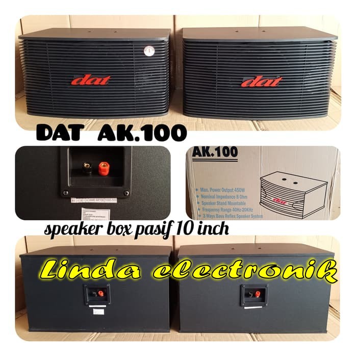 speaker pasif dat ak.100 10inch 2pcs DAT AK.100 ORYGINAL