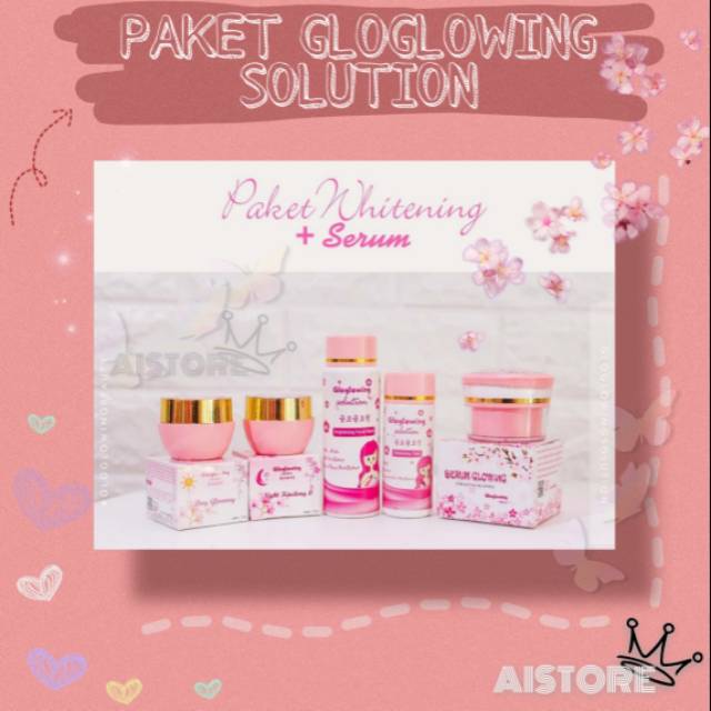 SKINCARE CREAM PEMUTIH WAJAH GLOWING ANTI JERAWAT FLEK GLOGLOWING SOLUTION ORIGINAL BPOM 100%