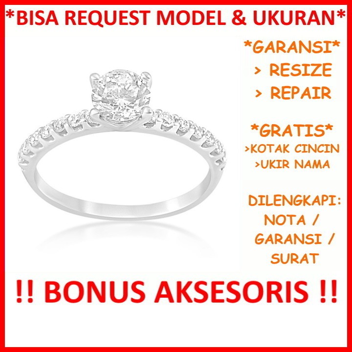 Bisa Pesan Model Cincin Wanita Perak Kawin Nikah Tunangan Garansi Silver Asli Handmade Gratis Ukir Nama ID200