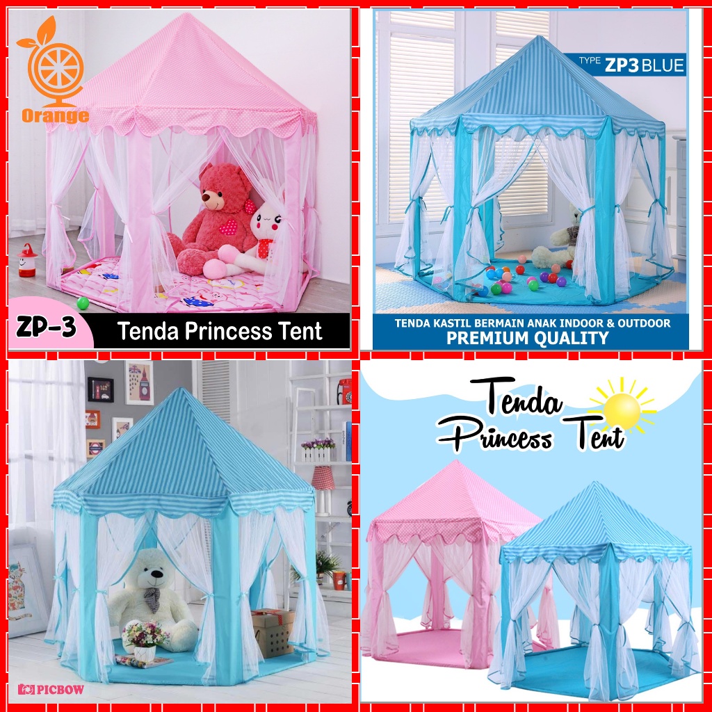 COD MURAH Tenda Instant JUMBO Bermain Anak Princess GRATIS TAS Mudah Di Pasang Tenda Camping Indoor Outdoor Tenda Anak Tenda Mainan