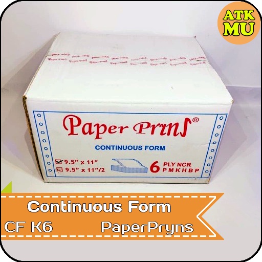

Kertas Continuous Form 9,5" x 11" 6 PLY NCR K6 PaperPryns