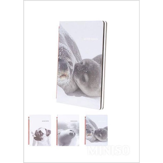 

animal memo book miniso