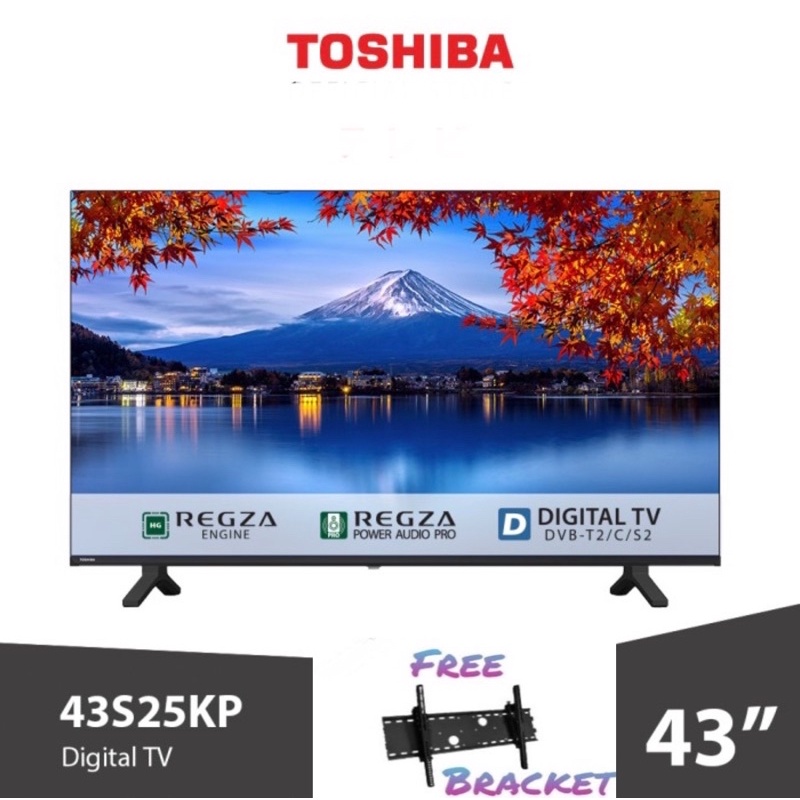 TOSHIBA 43 INCH FHD 1080 DIGITAL TV - 43S25KP ANDROID BOX