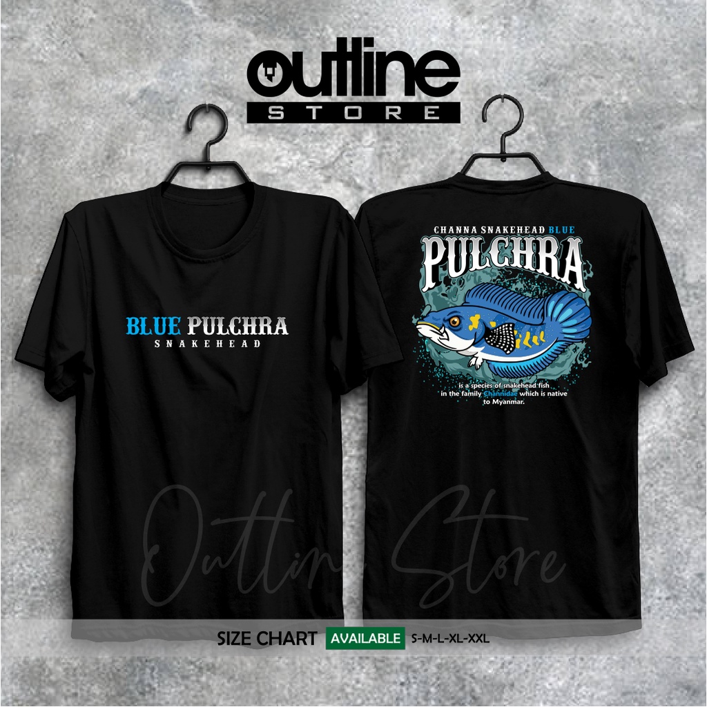 Kaos / Baju SNAKEHEAD FISH THE PREDATOR KAOS IKAN Channa Pulchra Predator Fish Baju Pecinta Ikan Hia