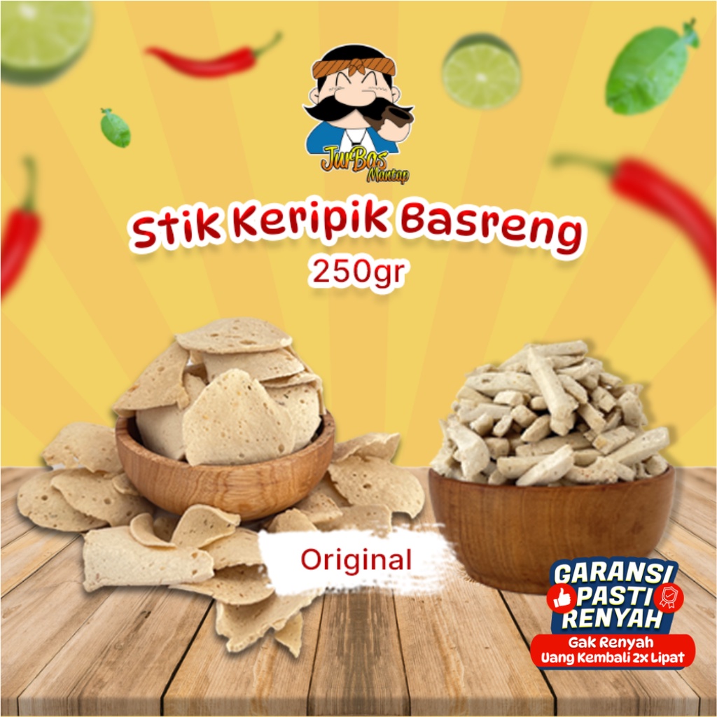 Keripik Stik Basreng Juragan Rasa Original 250gr Makanan Ringan