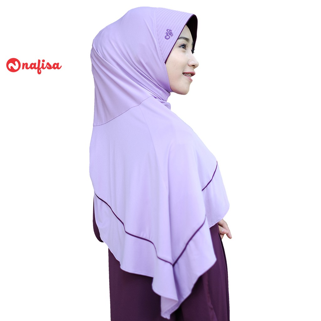 Jilbab Instan Bergo Nafisa ADELIA | Hijab Instan Bergo Segitiga Samping Kerudung Premium Bergo PAD