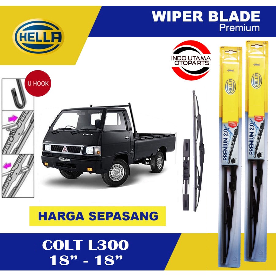 Wiper Blade Mobil COLT L300 HELLA Premium 2.0 (18-18)