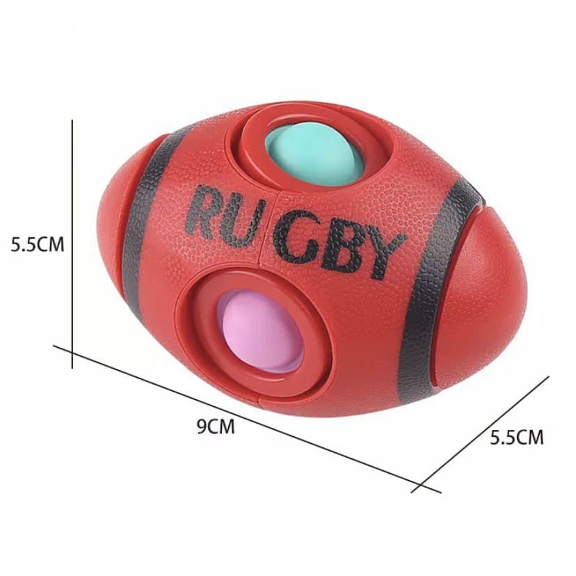 Simple Dimple Rugby Football Spinner Pop It Fidget Toy Tiktok New 2022