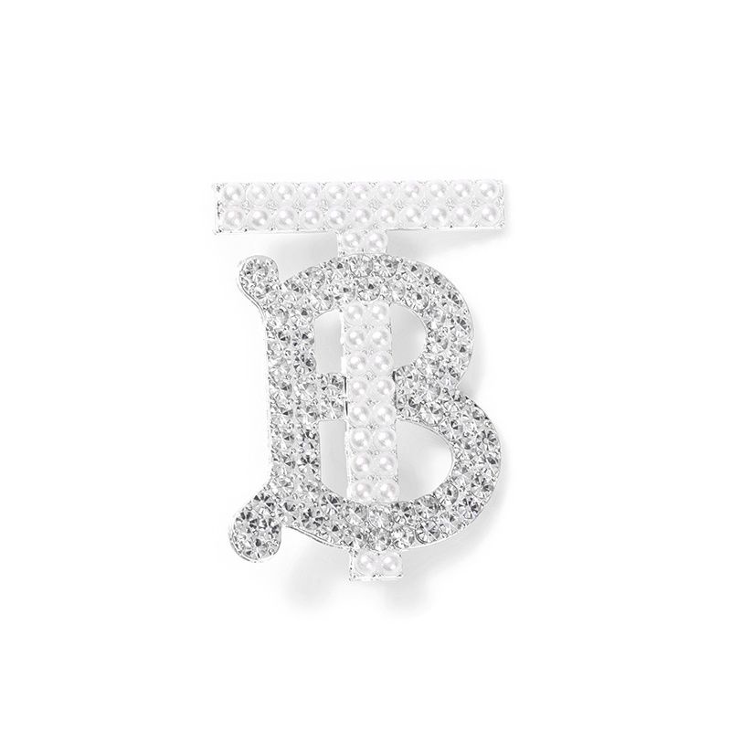 Bross Button Bros bulat bros huruf B bross chanel