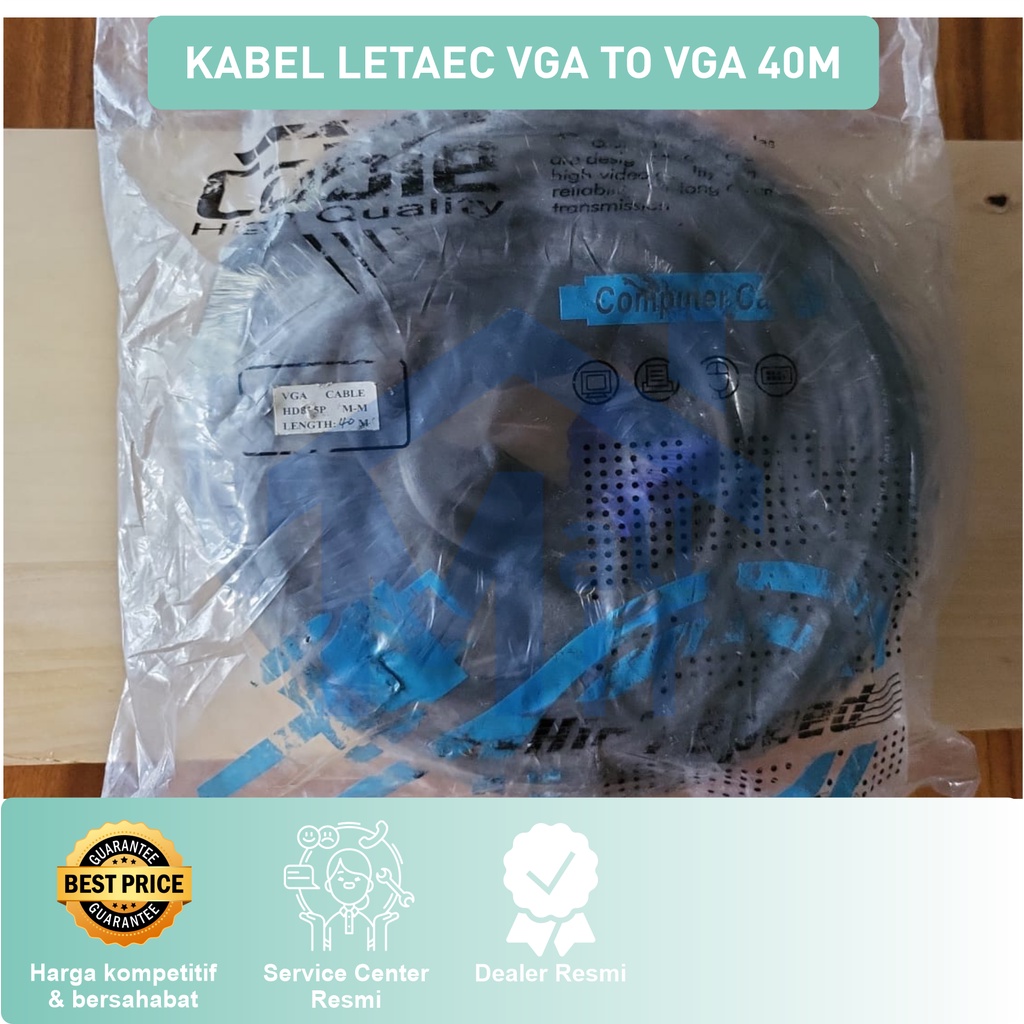 ( Bisa Cod ) MDN LeTaec Kabel VGA to VGA 40m high quality