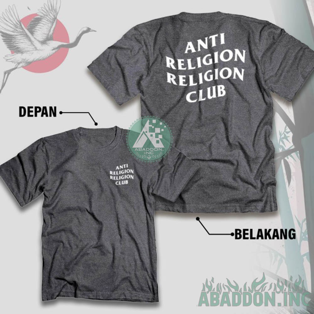 Kaos Anti Religion Club Baju MLI Coki Tshirt Majelis Lucu Indonesia Cotton Combed 30s Size S-XXL