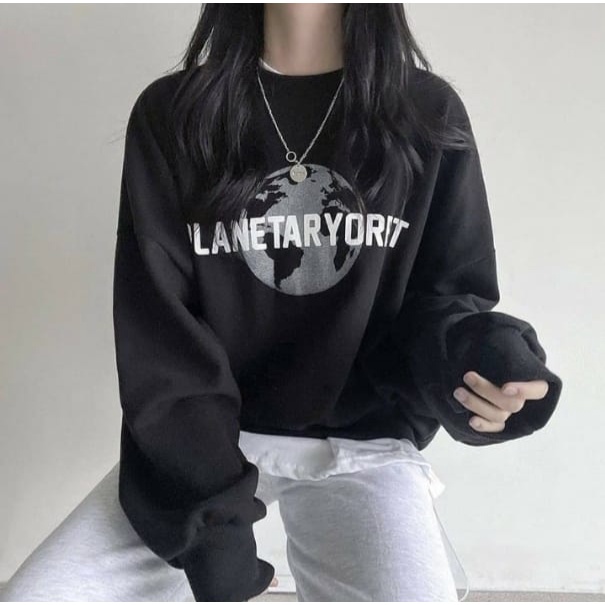 PLANETARY ORBIT SWEATER OVERSIZE OBLONG WANITA
