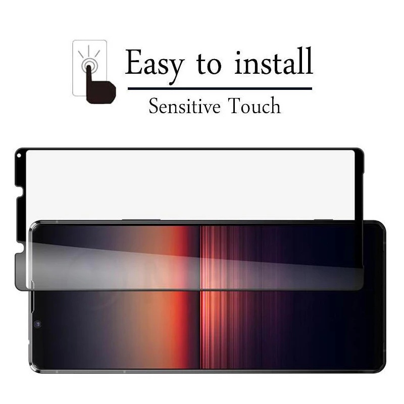 Pelindung Layar Tempered Glass 2 in 1 Anti Gores / Sidik Jari + 9H Untuk Sony Xperia 1 IV