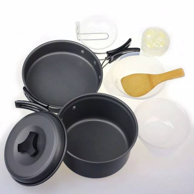 COOKING SET OUTDOOR - PAKET PANCI CAMPING - NESTING KEMPING GUNUNG