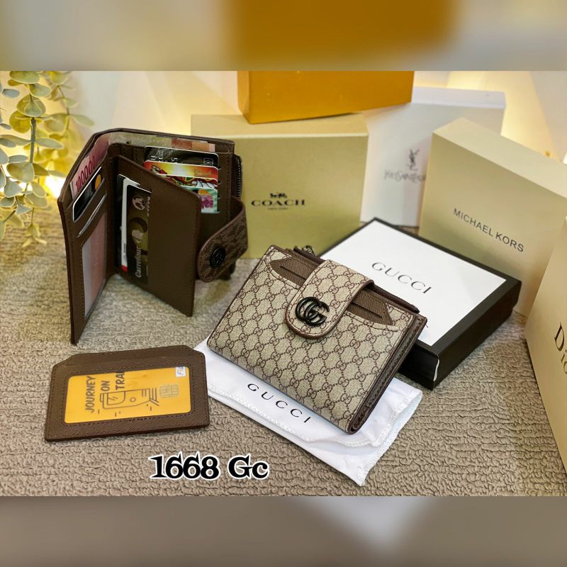 Dompet Pendek Wanita kartu Kancing Kode 166 No box