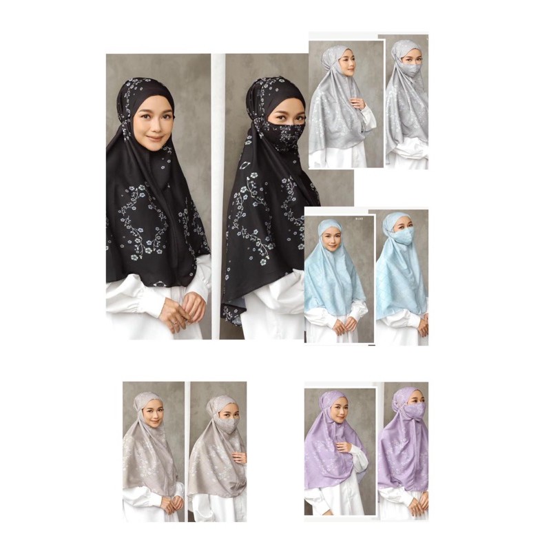 READY❗️RADWAH CLARINA BERGO PRINTING (FREE MASKER & POUCH)