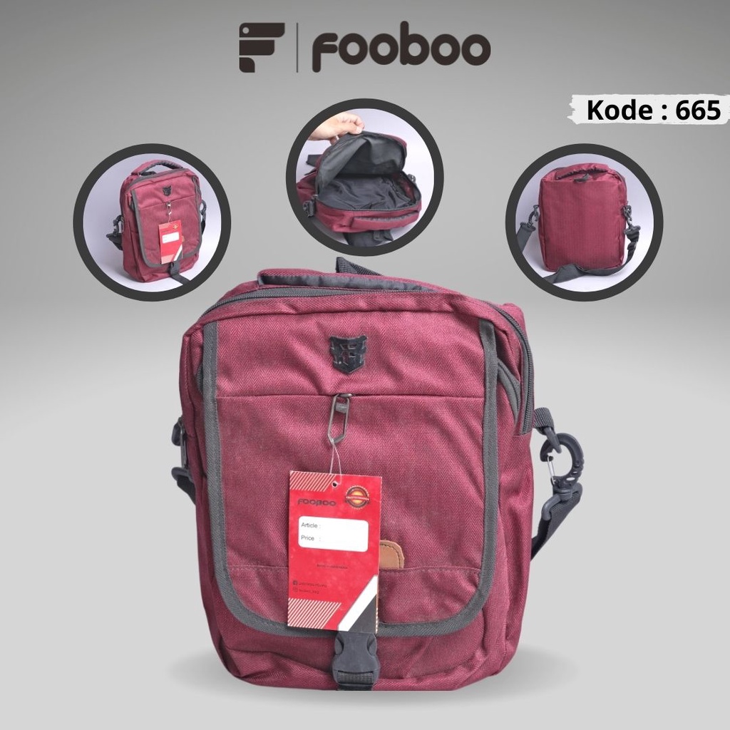 FOOBOO MESSENGER BAG TAS KERJA TAS SELEMPANG PRIA WANITA