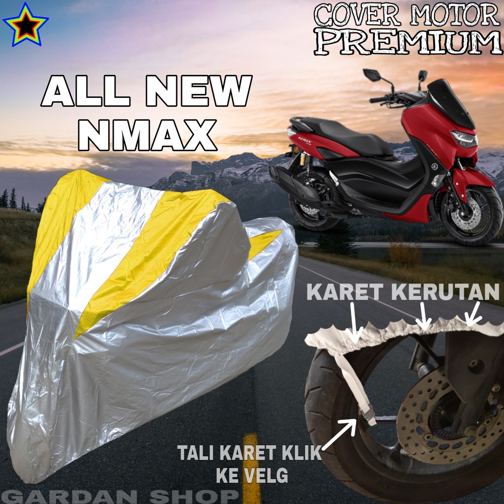 Sarung Motor ALL NEW NMAX Silver KUNING Body Cover Nmax PREMIUM