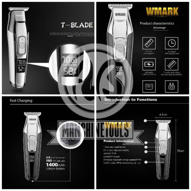 WMARK TRIMMER ORIGINAL SPT DETAILER CORDLESS KEMEI  DLL