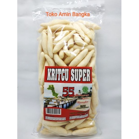 

KERUPUK TELOR CUMI KRICU KHAS BANGKA CAP 55 KEMASAN 250GRAM