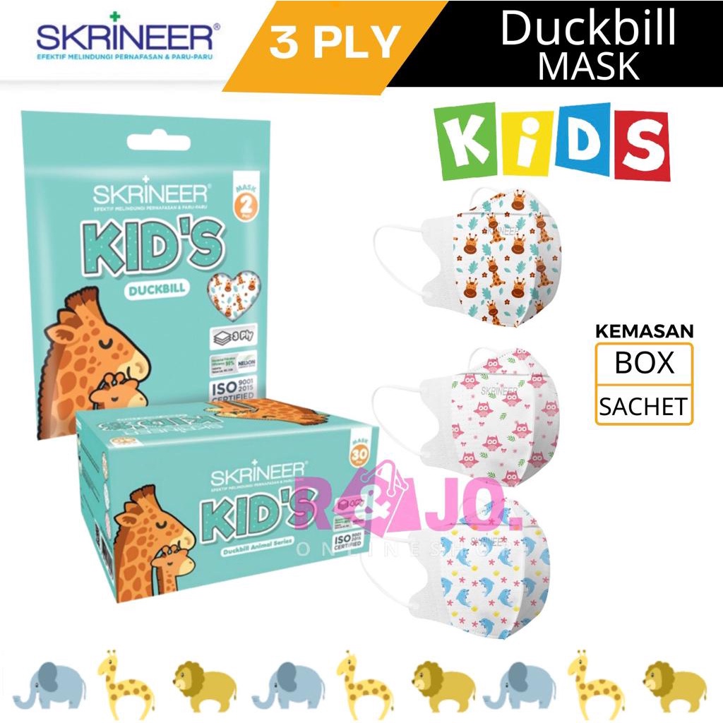 SKRINEER DUCKBILL KIDS ANIMAL SERIES 5+2'S