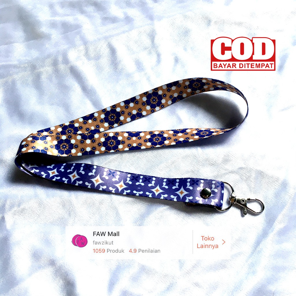 

Tali Landyard Motif Mandala Biru
