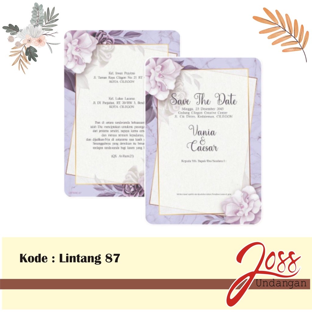 Blangko Undangan Pernikahan Lintang 87 Harga Murah