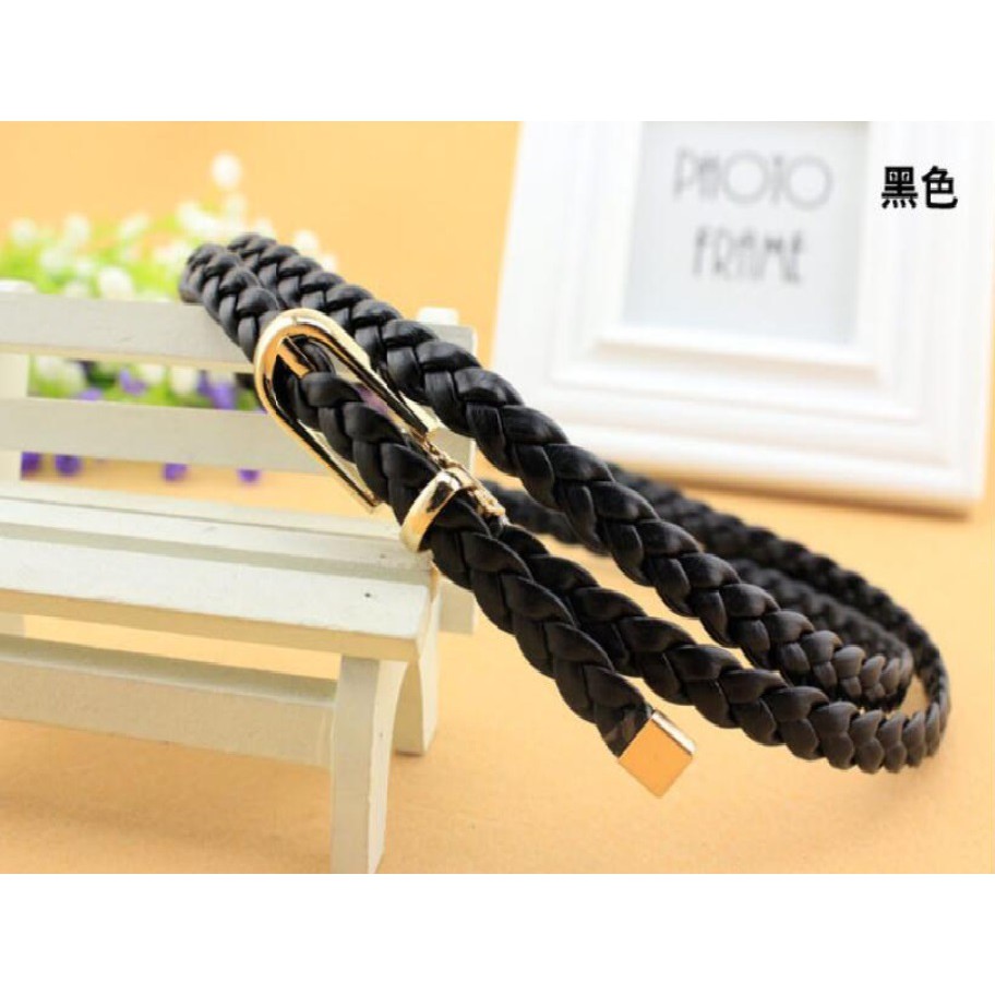 Ikat Pinggang KECIL IMPOR THIN KEPANG Fashion Korea Women Gasper Pin Buckle PU Leather Belt