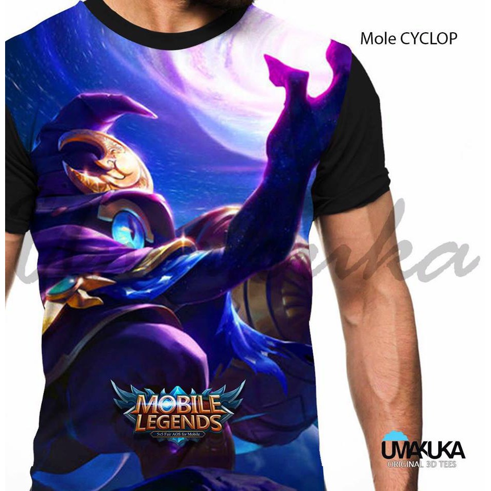 ML Cyclops T-Shirt Kaos Baju 3D Karakter Anak Mobile Legends Full Print Umakuka Original Murah Unik