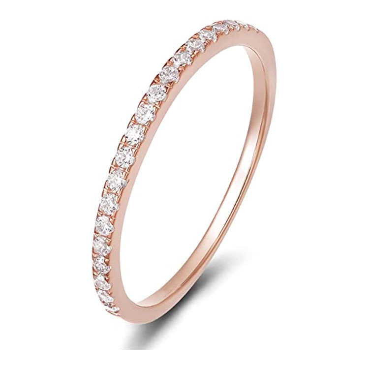 Cincin Jari Bahan Zirkon Gaya Minimalis Untuk Wanita