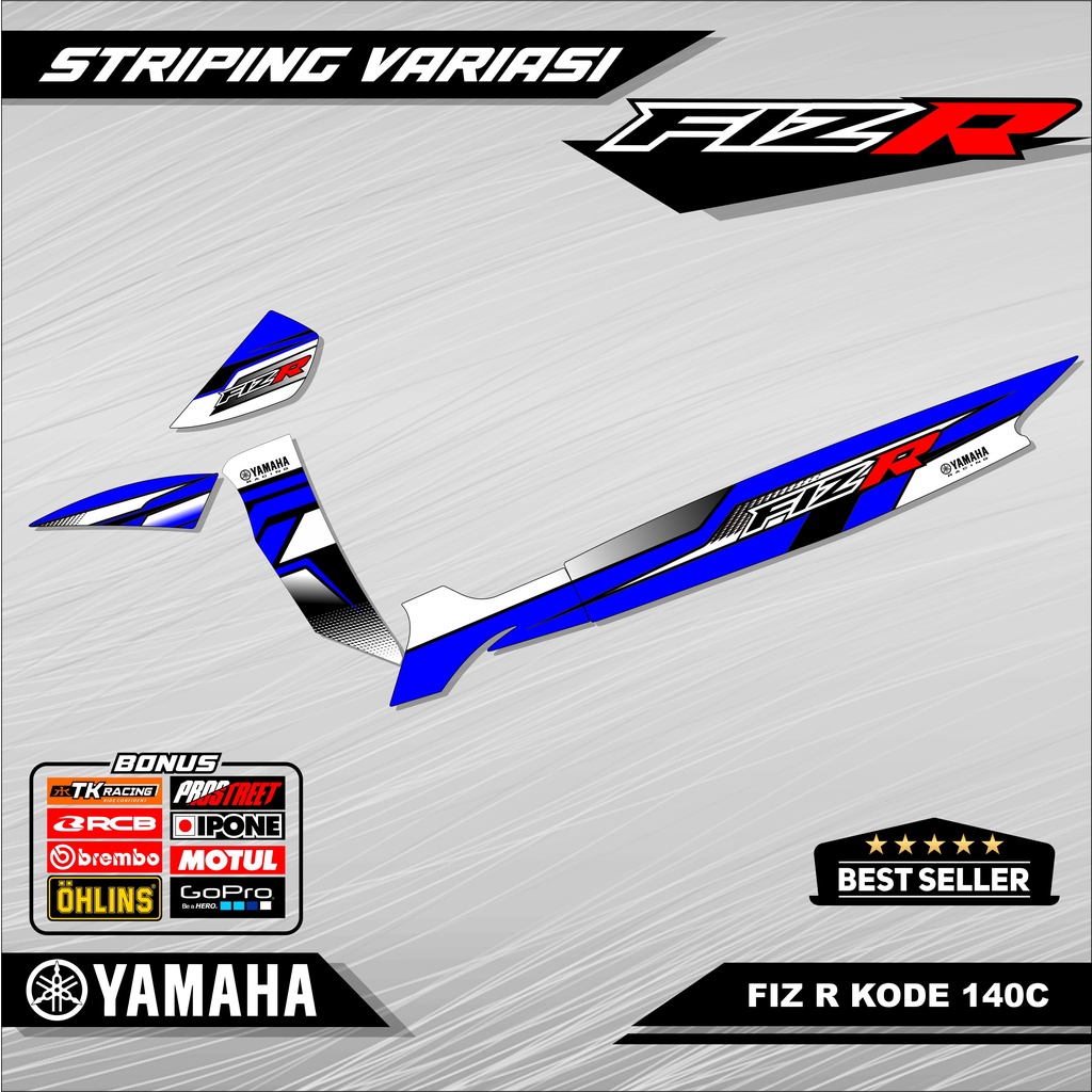 Striping Fiz R Stiker Variasi Motor Fiz R Kode 140