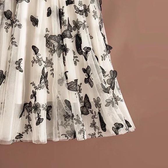 ♣ Rok Tutu 3D Import / Maxi Skirt Motif Kupu Kupu Timbul ►