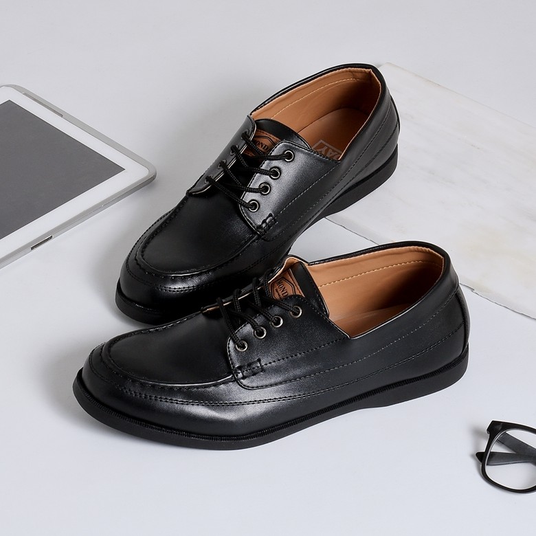 MARCO BLACK |ManNeedMe x Monday| Sepatu Pantofel Pria | Oxford Formal / Kantor Derby Shoes ORIGINAL