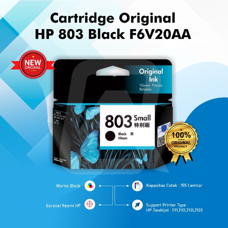 Tinta HP 803 Black Original Ink Cartridge