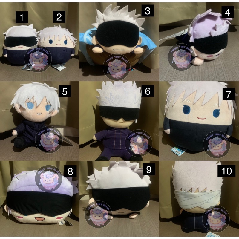 [READY STOCK] Gojo Satoru Nuigurumi Plush Fuwakororin Mochikoro Cushion Nesoberi