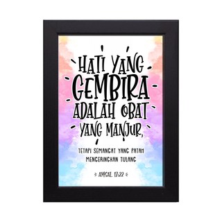 Jual Amsal 17:22 Hati Yang Gembira Adalah Obat - Hiasan Dinding Poster ...