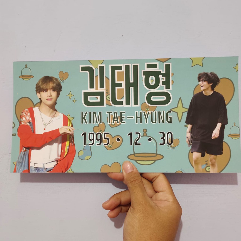 [AP 310 TEBAL] HAND BANNER CUSTOM BISA K-POP / NON K-POP (BTS, TXT, EXO, BLACKPINK, TREASURE, NCT)