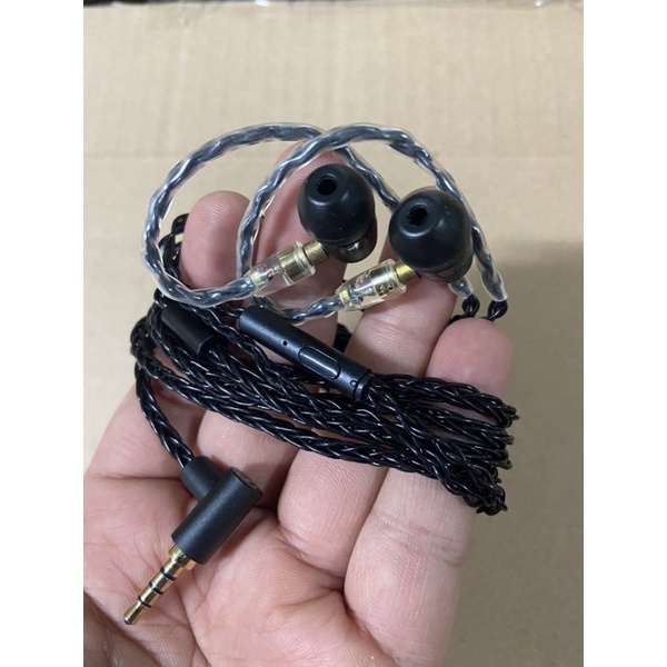 Di jual Sony MH750 mod MMCX + kabel Jcally JC08S mic eartips ukuran M