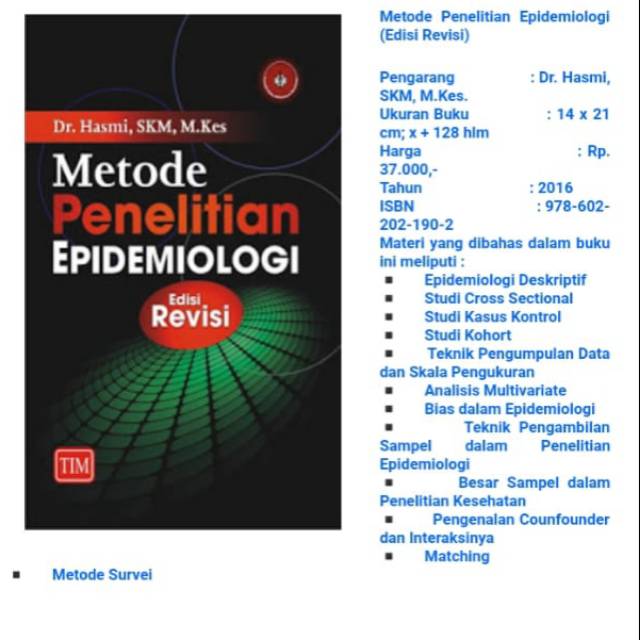 Buku Tim Ori Metode Penelitian Epidemiologi Shopee Indonesia