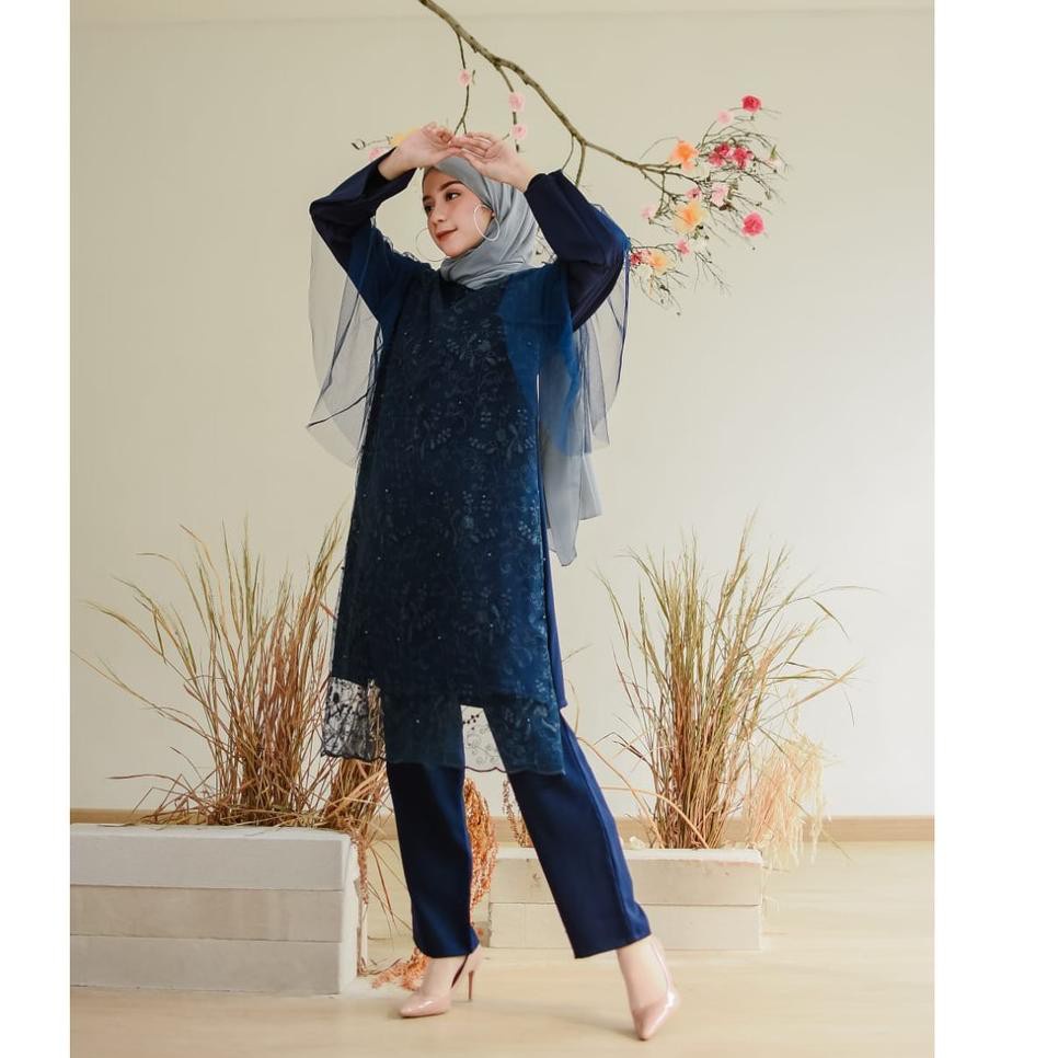 guiza set brukat pakaian wanita (celana+tunik)