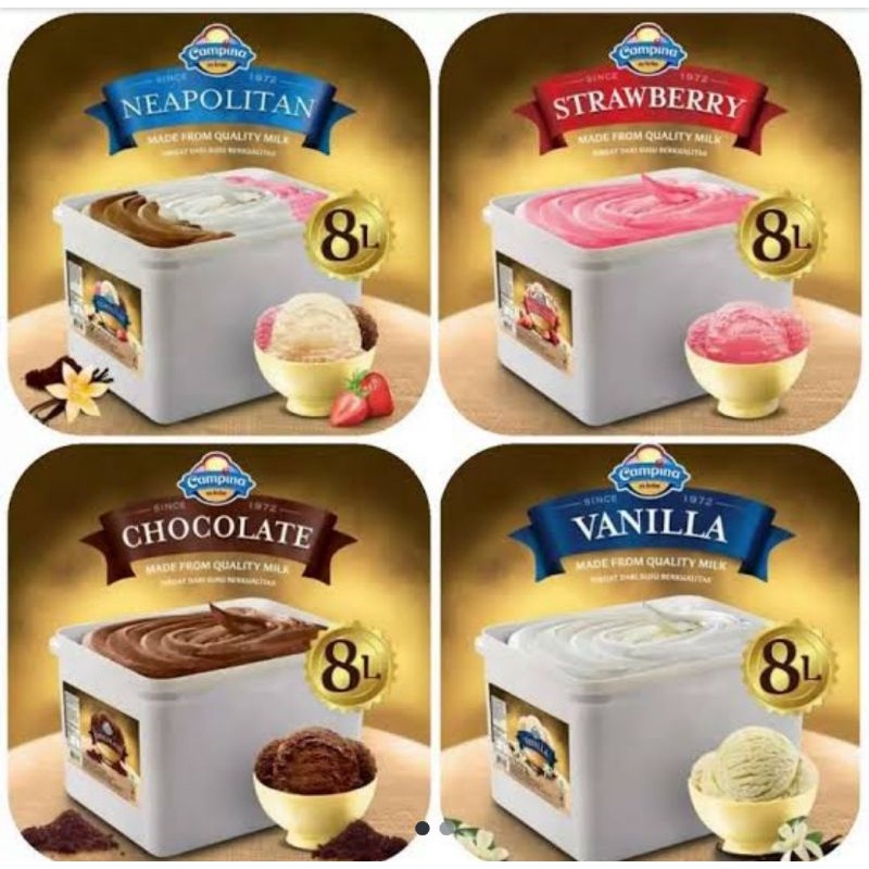 

Campina ice cream 8 liter