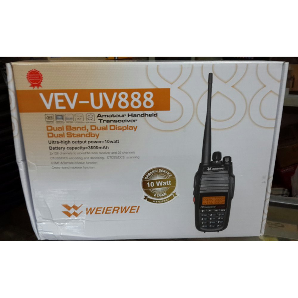 HT Weierwei VeV UV888 Dualband VHF dan UHF   10 Watt   Terlaris