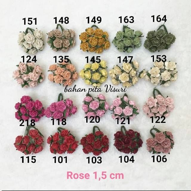 Paper Flower Rose 1,5 cm Seri B