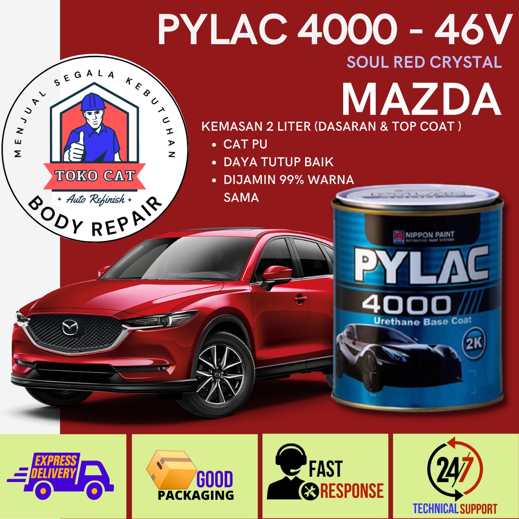 NIPPON PAINT CAT PU PYLAC 4000 - CANDY 46V SOUL RED CRYSTAL ( MAZDA )